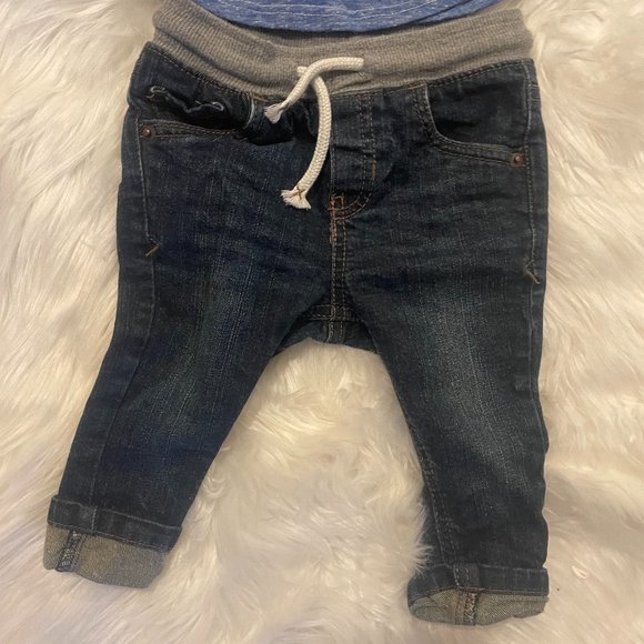 2/$10 Sale! Mickey Mouse T-Shirt and Cat and Jack Jeans Size 12 Months - Picture 5 of 7